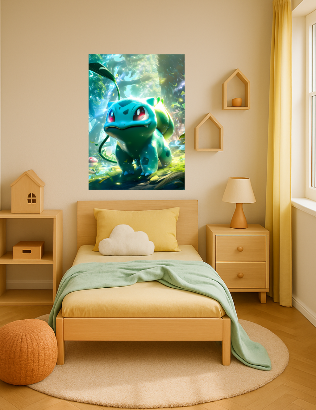 🎨 Bulbasaur – Işık Ormanının Koruyucusu Metal Tablo