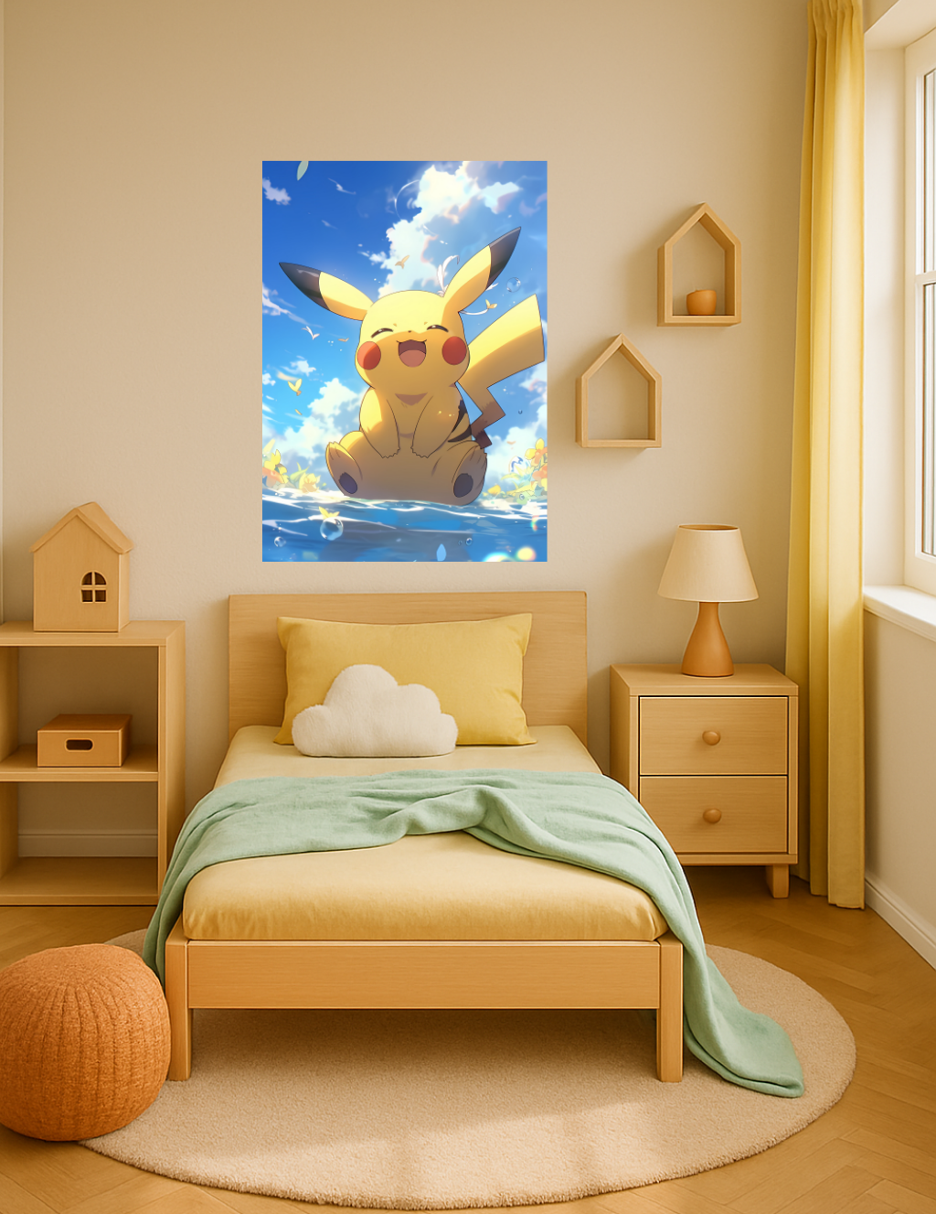 🎨 Pikachu – Yaz Gülüşü Metal Tablo