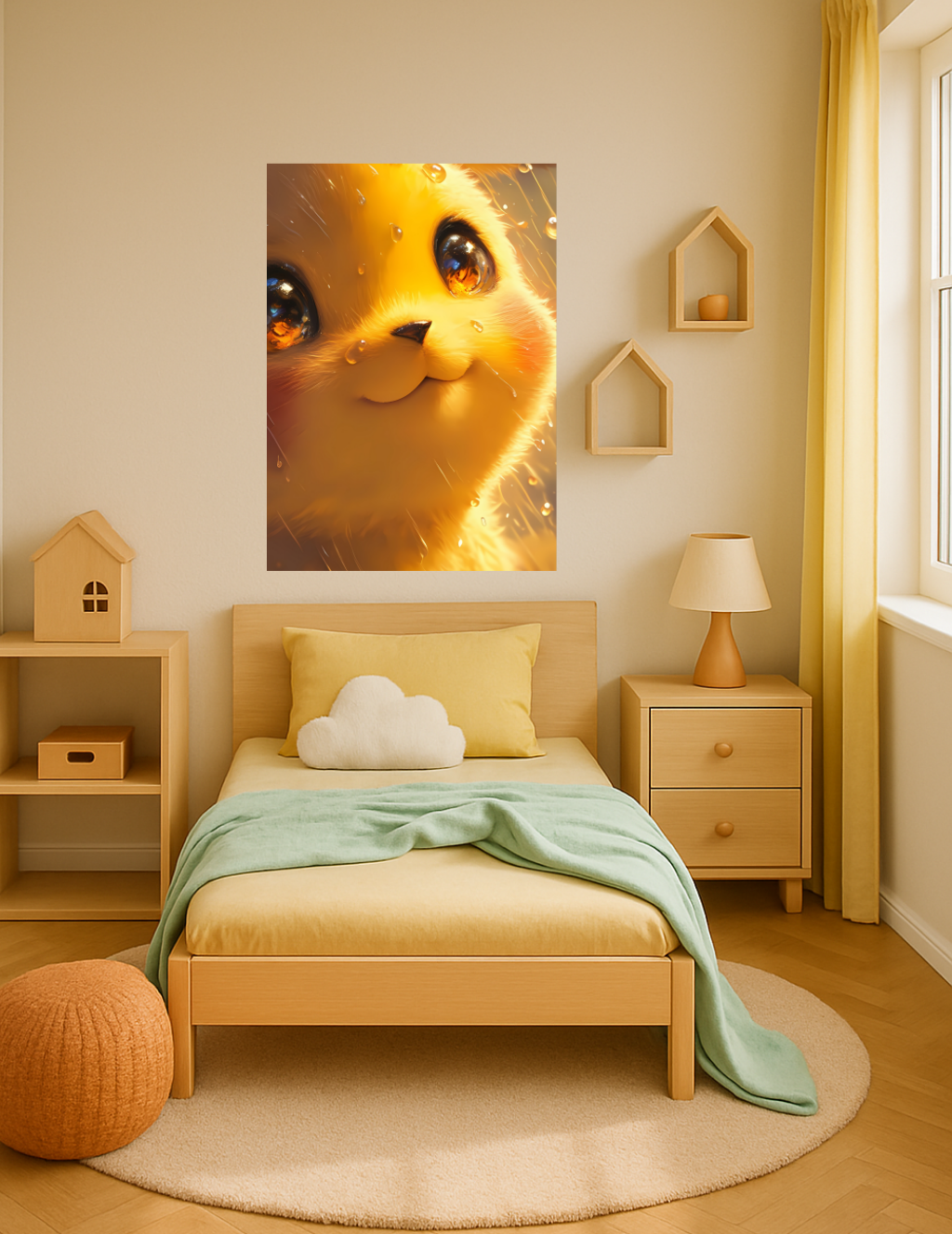 🎨 Pikachu – Sevimli Surat Metal Tablo