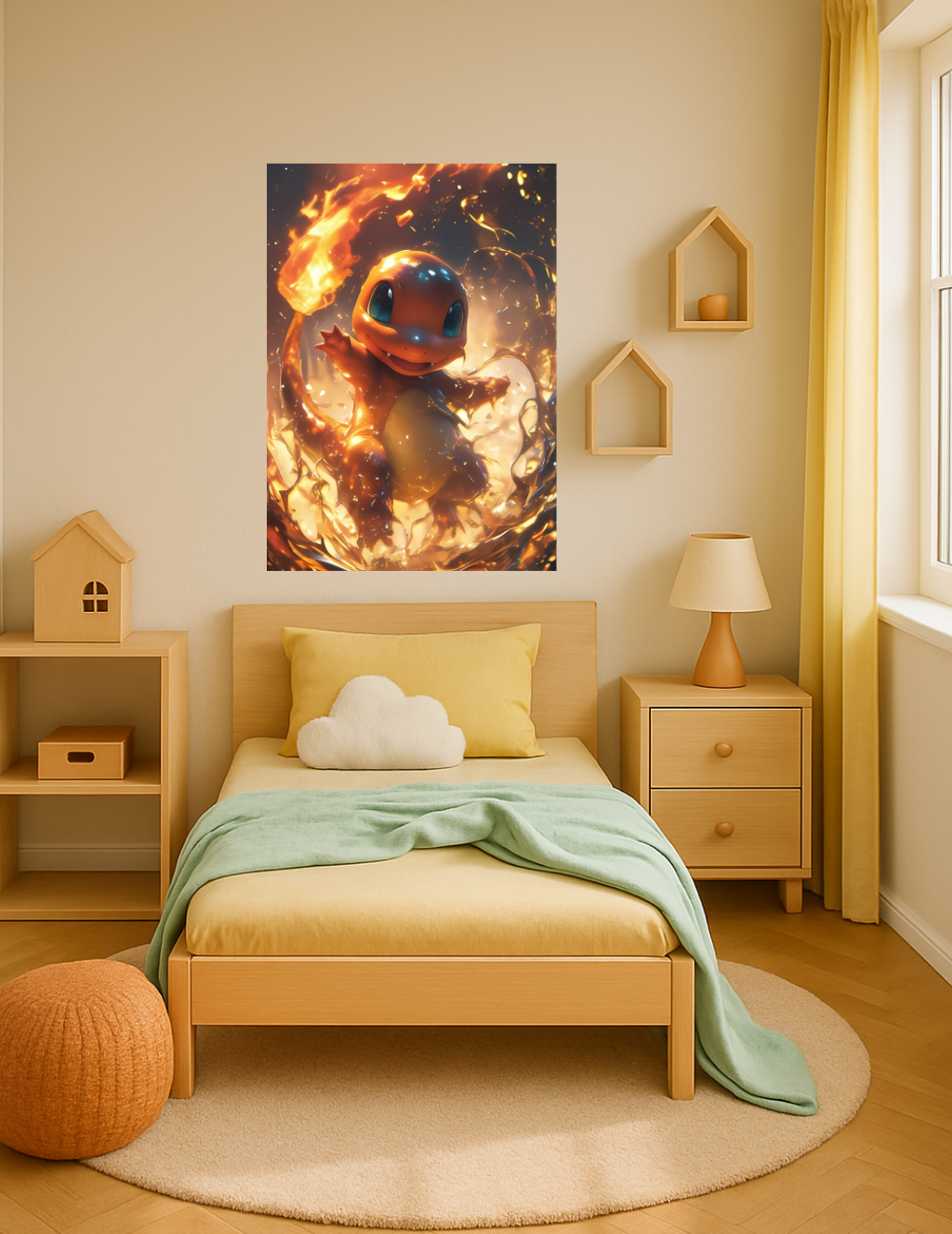 🎨 Charmander – Alevlerin Doğuşu Metal Tablo