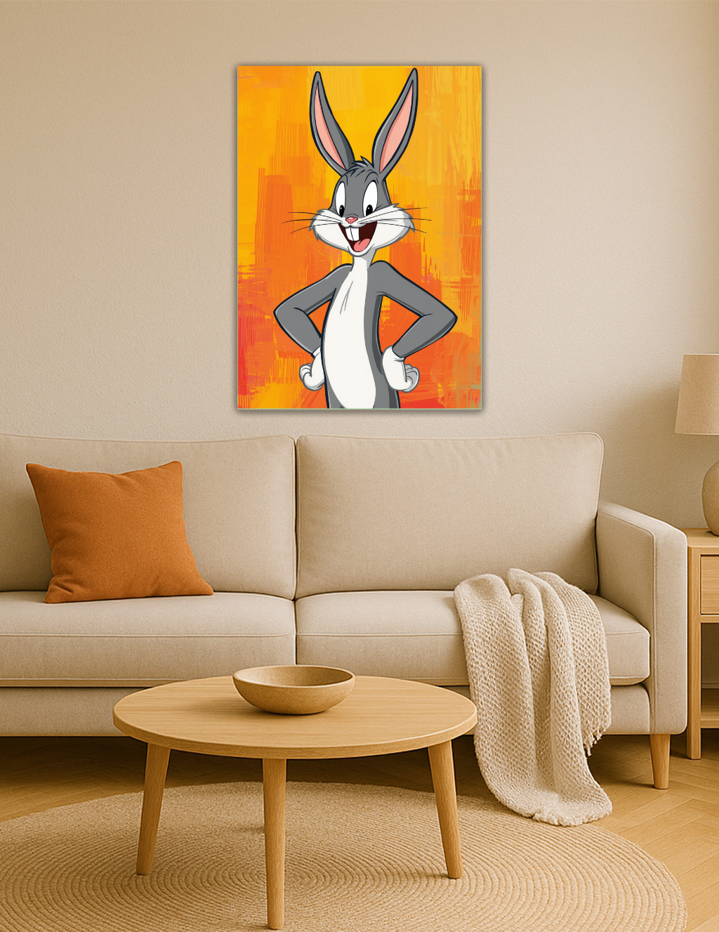 🎨 Bugs Bunny – Looney Tunes Metal Tablo