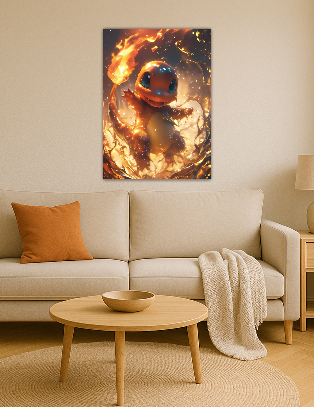 🎨 Charmander – Alevlerin Doğuşu Metal Tablo