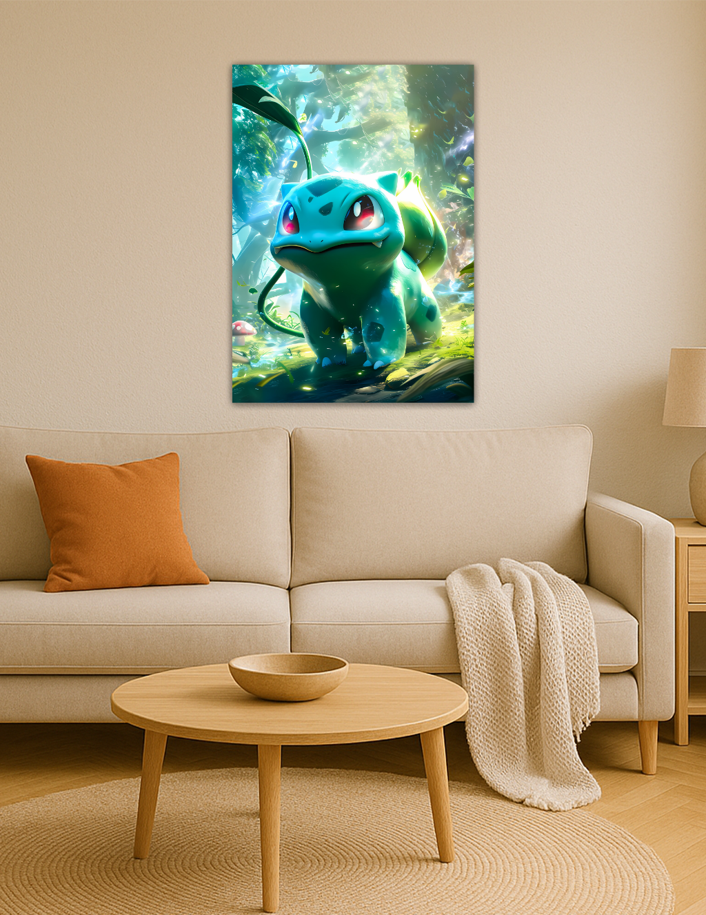 🎨 Bulbasaur – Işık Ormanının Koruyucusu Metal Tablo
