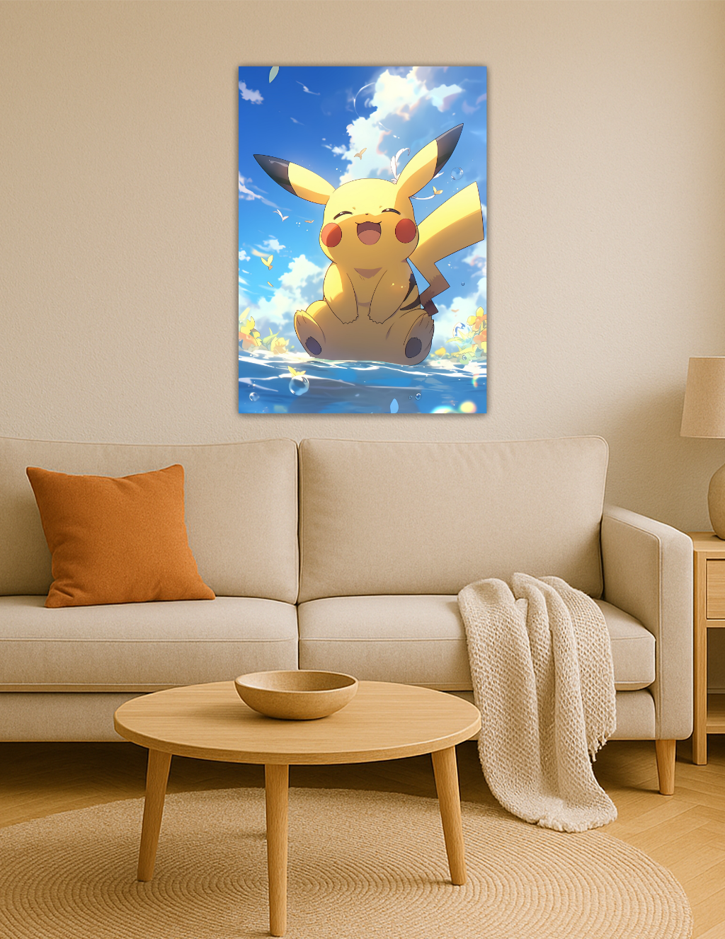 🎨 Pikachu – Yaz Gülüşü Metal Tablo