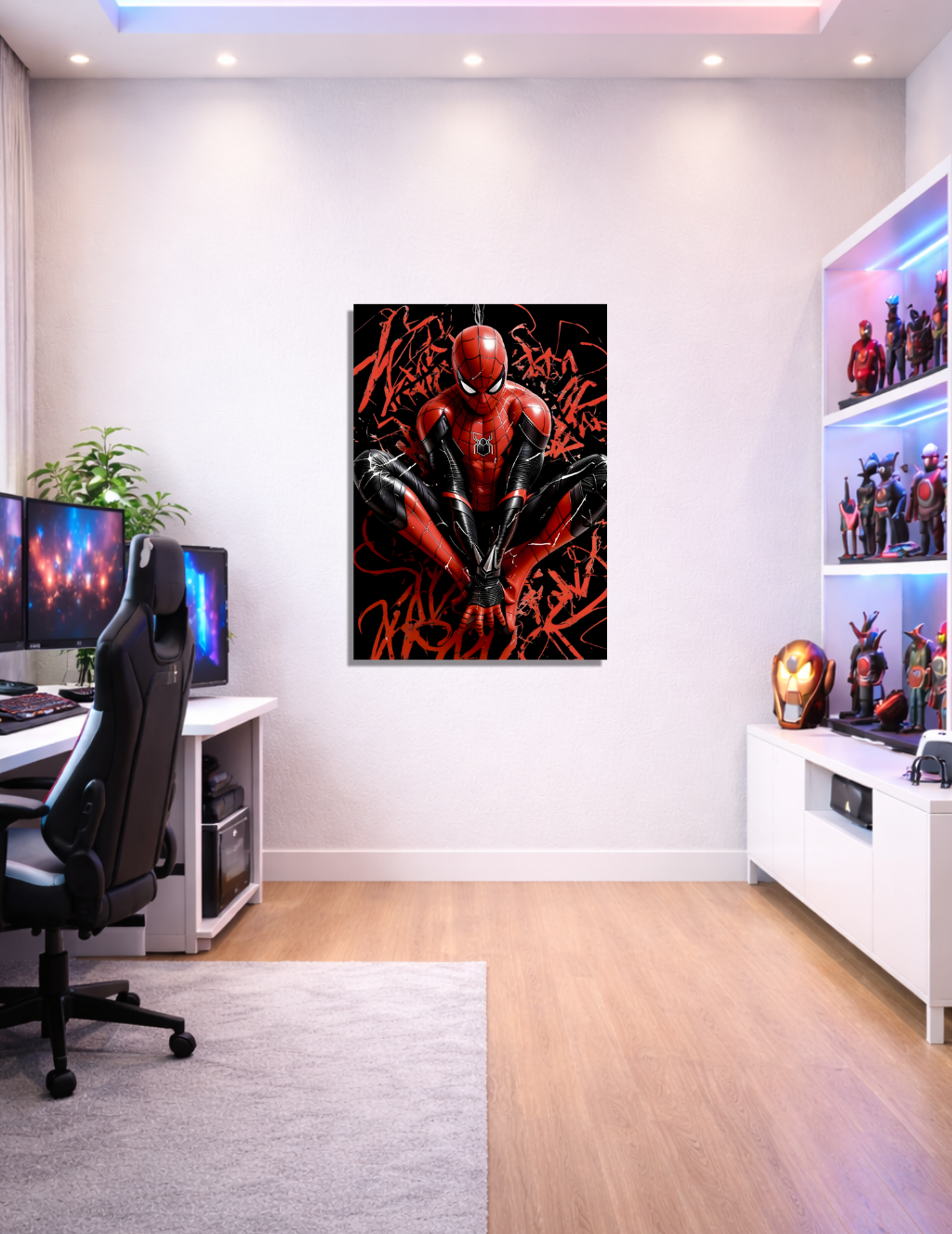 🕸️ Spider-Man Karanlık Poz Metal Tablo – 🖤 Modern & Sinematik Duvar Dekoru