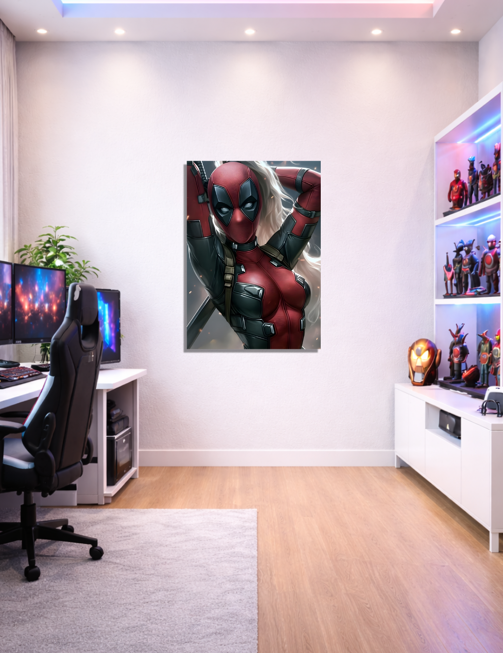 😈 Lady Deadpool Metal Tablo – 🔥 Şık & Sinematik Marvel Duvar Dekoru