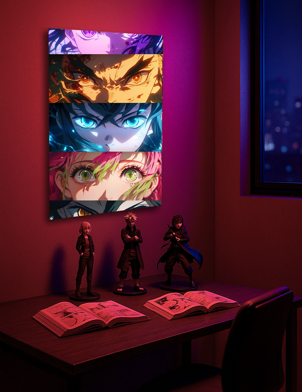 ⚔️Hashira Bakışları - Metal Tablo