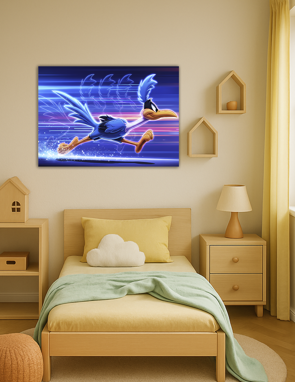 🎨 Road Runner – Işık Hızında Metal Tablo