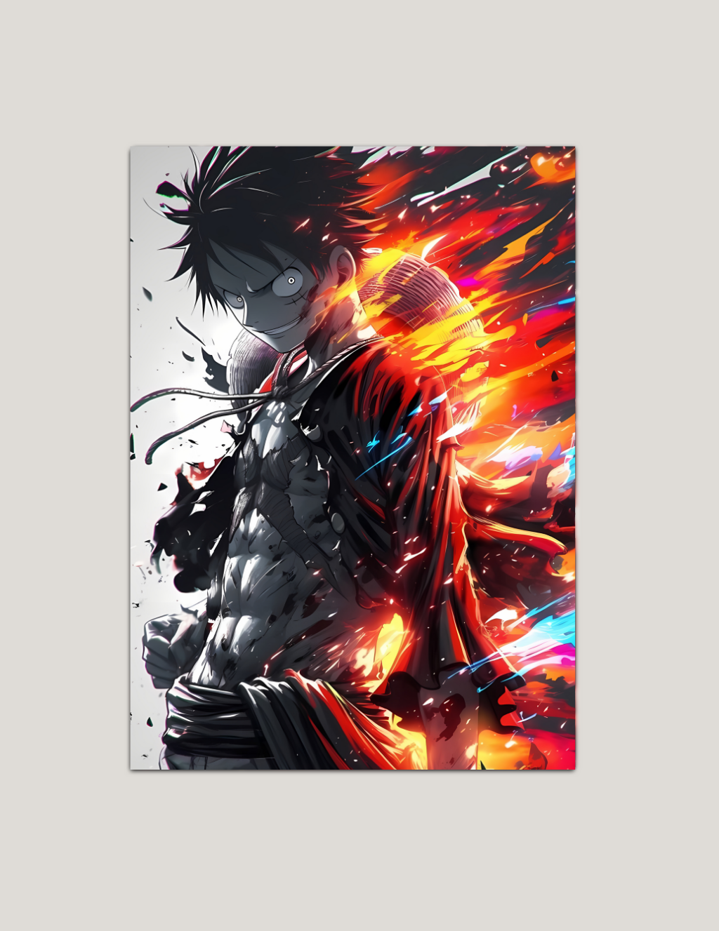 🏴‍☠️Monkey D. Luffy – Alevli Savaşçı Metal Tablo