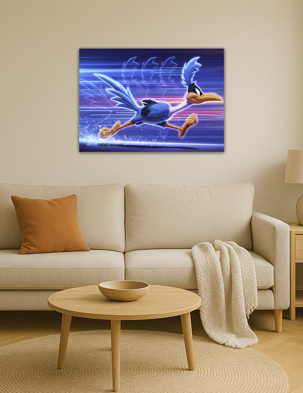 🎨 Road Runner – Işık Hızında Metal Tablo